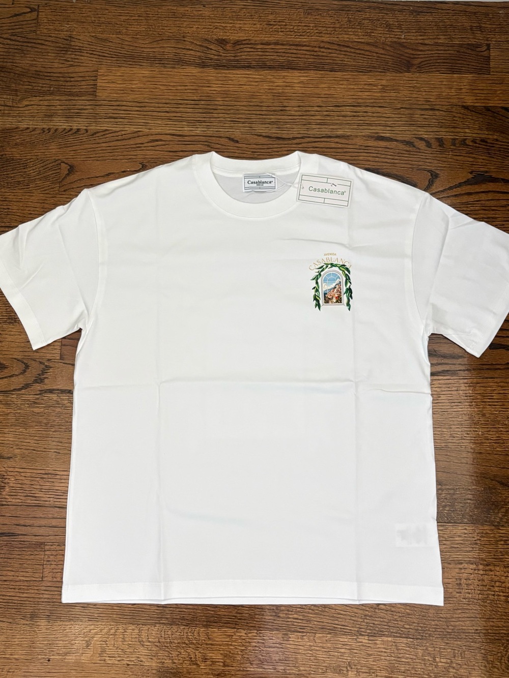 Casablanca Avenida White Tee-shirt Menβs Size L - new with tags